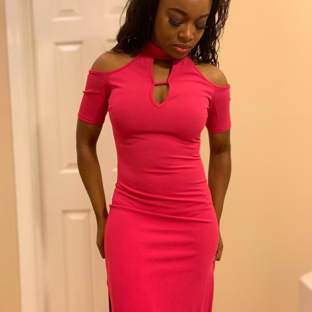 Pink maxi dress